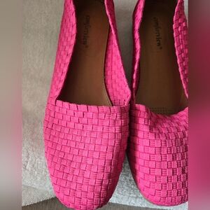 Comfortview Pink Woven Flats
